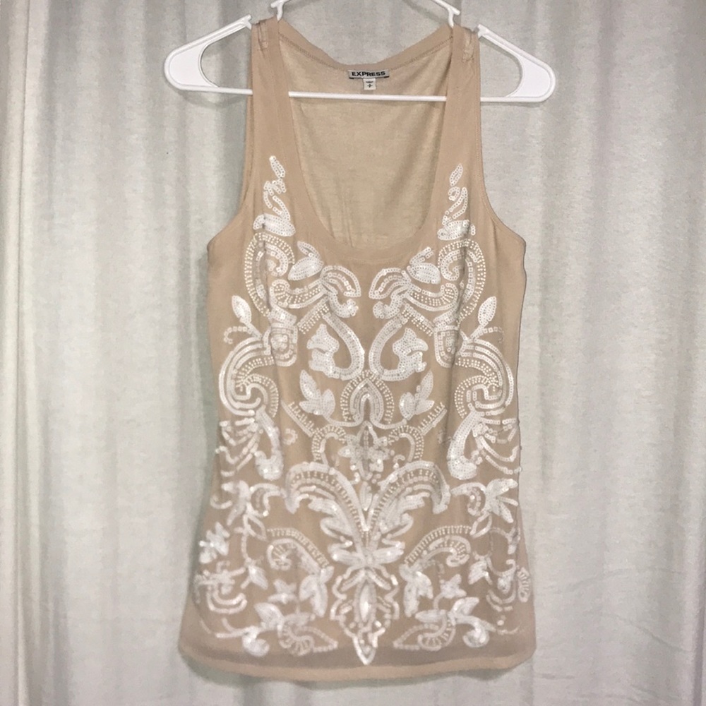 3 for 15 • Express • Beaded Sequin Top • Small •